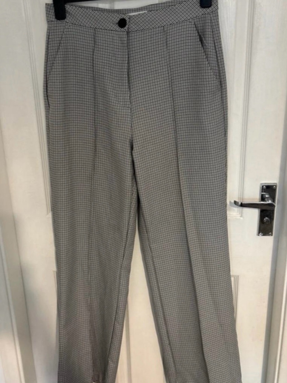 Primark Women’s Houndstooth Gray Dress Trousers